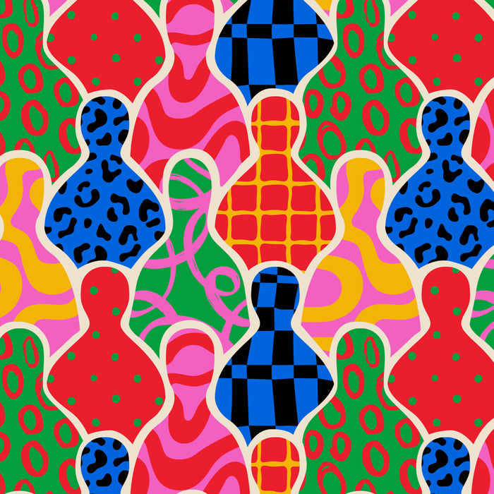 Colorful diverse people crowd collage pattern Coffee Mug Gallery Image 2