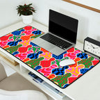 Colorful diverse people crowd collage pattern Desk Mat Gallery Image 2