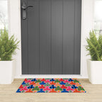 Colorful diverse people crowd collage pattern Welcome Mat Gallery Image 3