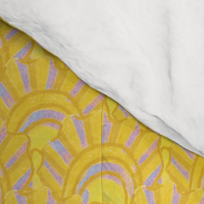 Art Deco Shells in Gold & Orange Comforter Gallery Image 4