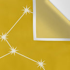 Leo Zodiac Star Constellation Line Art Golden Yellow Wall Tapestry Gallery Image 3