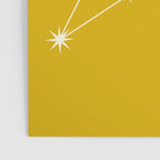 Leo Zodiac Star Constellation Line Art Golden Yellow Poster Gallery Image 3