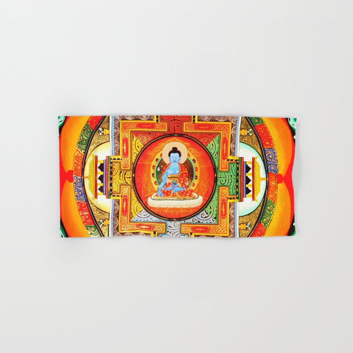Buddhist Healing Mandala Bath Towel Gallery Image 1