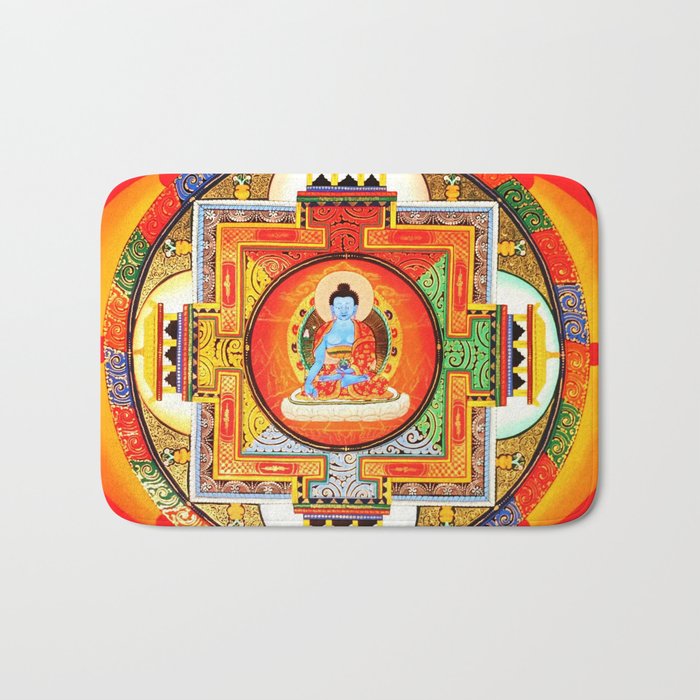 Buddhist Healing Mandala Bath Mat Gallery Image 1