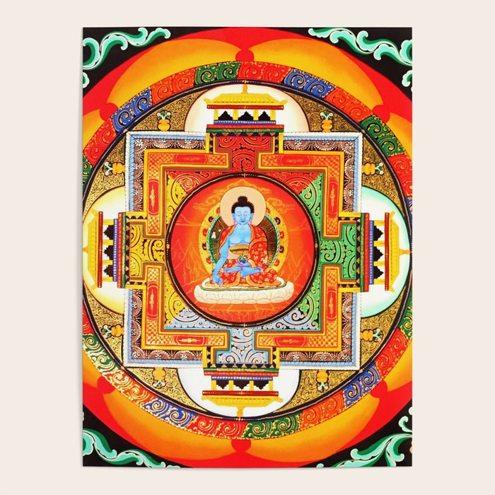 Buddhist Healing Mandala Poster Gallery Image 4