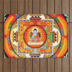 Buddhist Healing Mandala Outdoor Rug Gallery Image 1