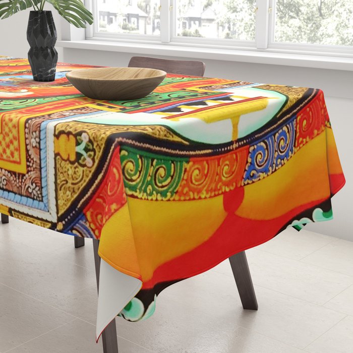 Buddhist Healing Mandala Tablecloth Gallery Image 3