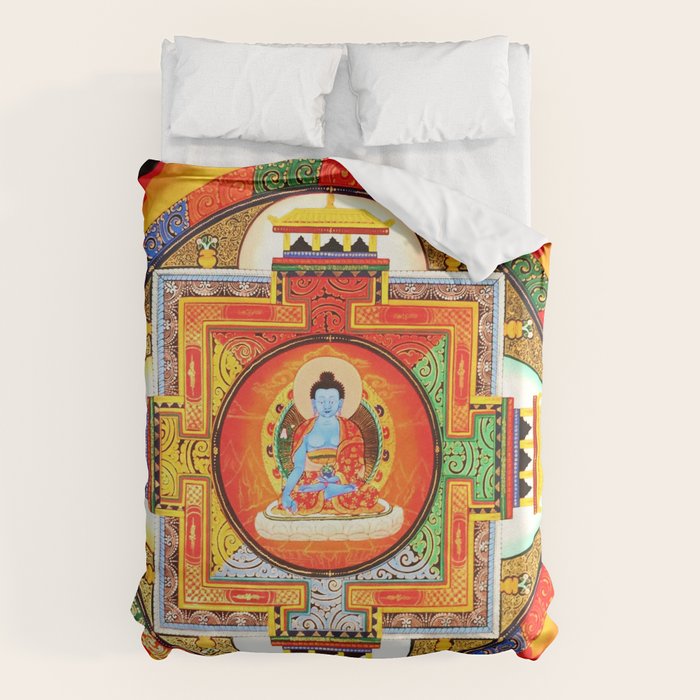 Buddhist Healing Mandala Duvet Cover Gallery Image 6