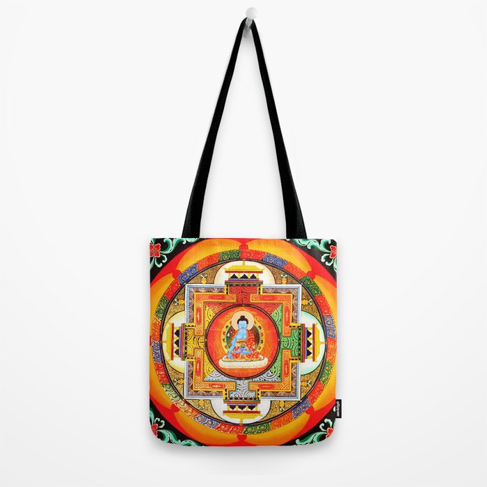 Buddhist Healing Mandala Tote Bag Gallery Image 2