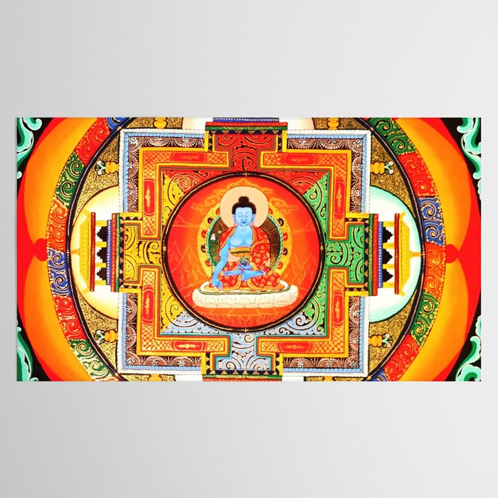Buddhist Healing Mandala Tablecloth Gallery Image 2