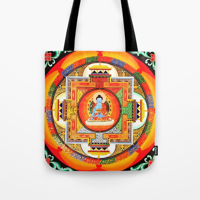 Buddhist Healing Mandala Tote Bag Gallery Image 1
