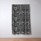 Gothic Halloween Damask - grayscale  Window Curtain Gallery Image 3