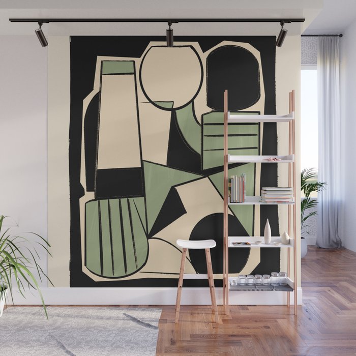 Abstract Line Shapes 11 Wall Mural Gallery Image 1