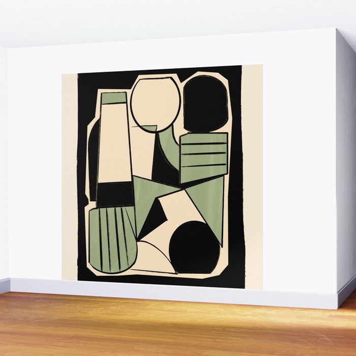 Abstract Line Shapes 11 Wall Mural Gallery Image 2