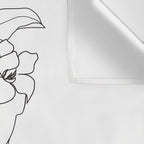 Minimal Line Art Woman with Flowers IV Wall Tapestry Gallery Image 3