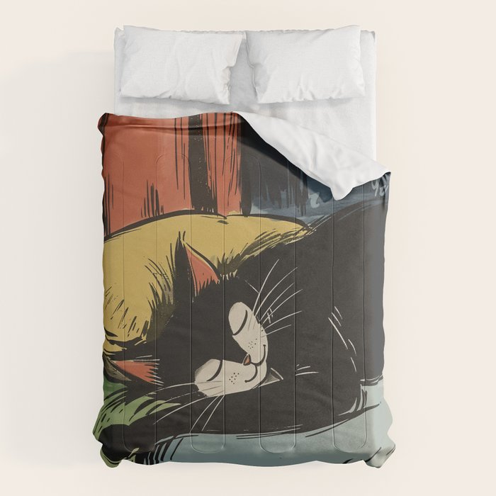 Ludwig The Black Cat  Comforter Gallery Image 1