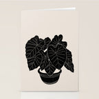 Black & White Plants / Elephant Ear Stationery Card Gallery Image 2