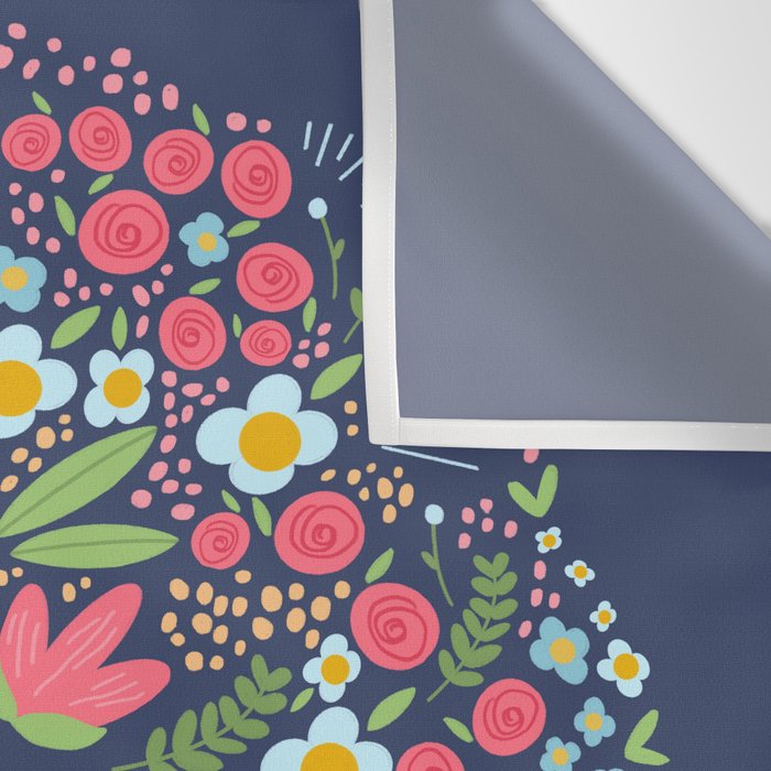 Be kind, floral Wall Tapestry Gallery Image 3