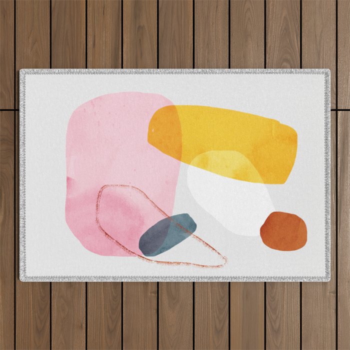 abstract dog Outdoor Rug Gallery Image 1