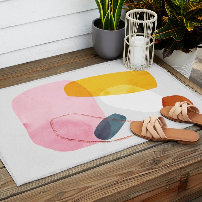 abstract dog Outdoor Rug Gallery Image 2