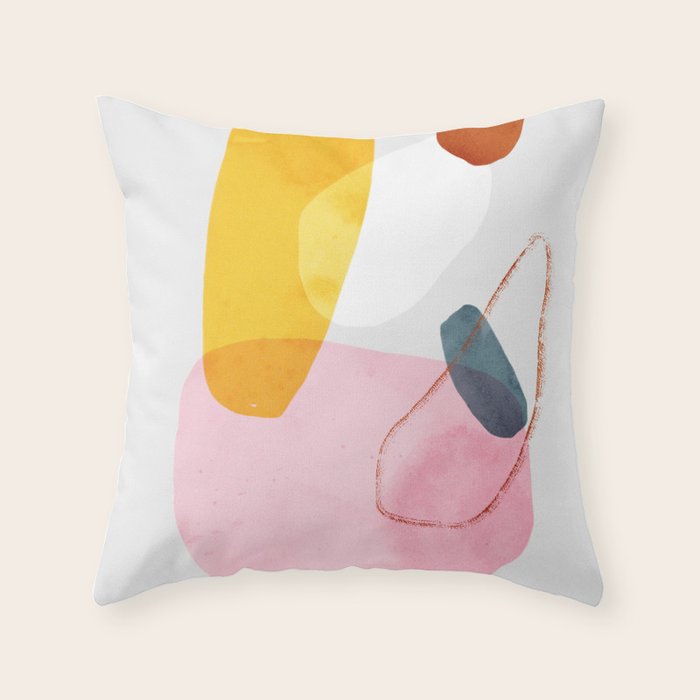 abstract dog Throw Pillow Gallery Image 6