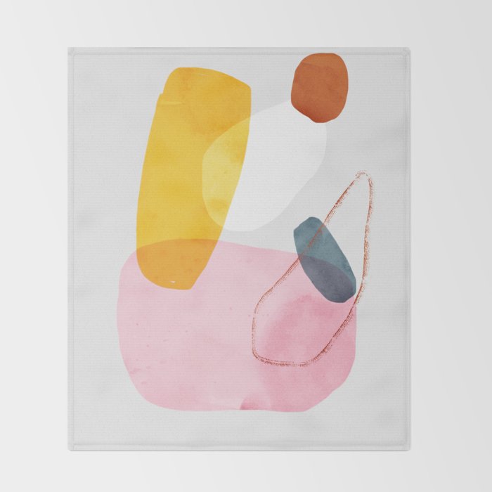 abstract dog Throw Blanket Gallery Image 2