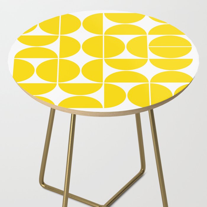 Mid Century Modern Geometric 04 Lemon Yellow Side Table Gallery Image 2