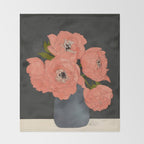 Bouquet Gift Red Throw Blanket Gallery Image 2