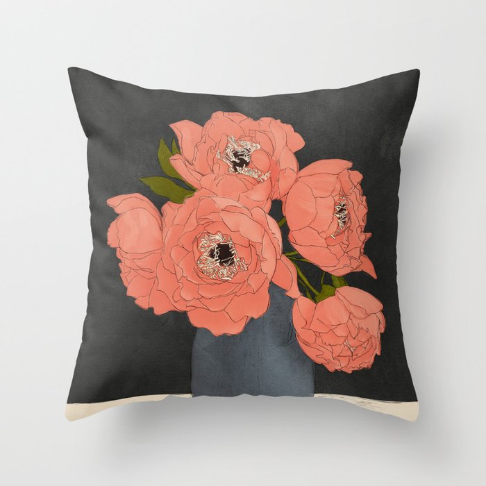 Bouquet Gift Red Throw Pillow Gallery Image 6