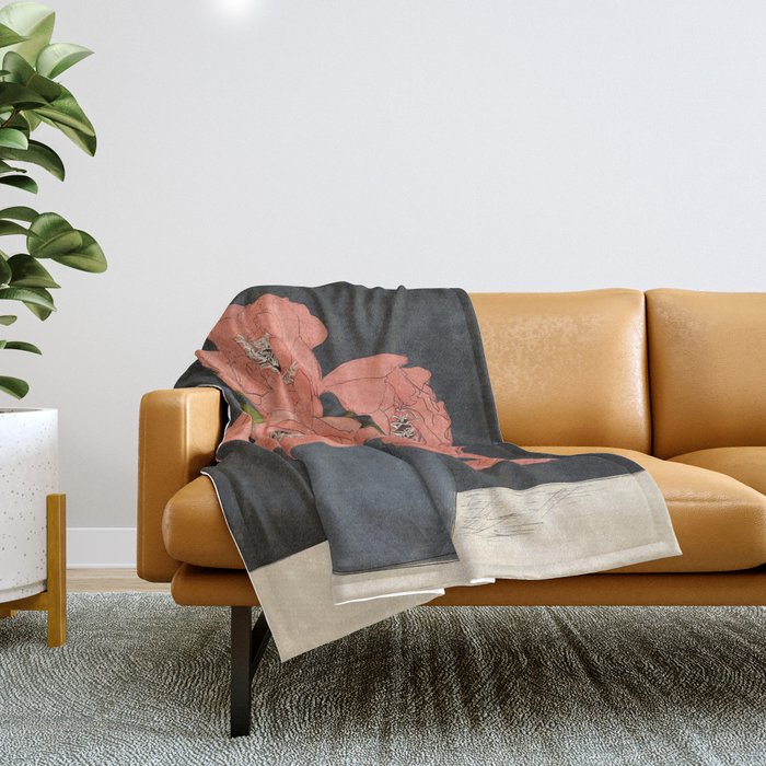 Bouquet Gift Red Throw Blanket Gallery Image 1