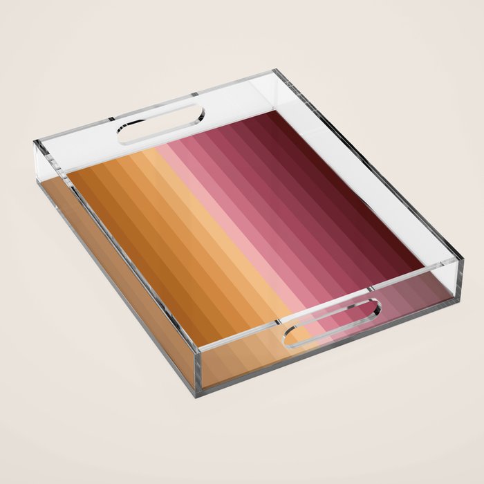 Multicolor Stripes XVII Acrylic Tray Gallery Image 1