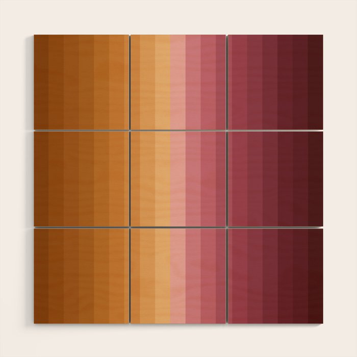 Multicolor Stripes XVII Wood Wall Art Gallery Image 1