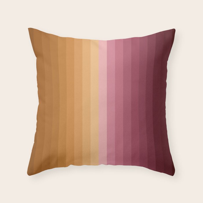 Multicolor Stripes XVII Throw Pillow Gallery Image 1
