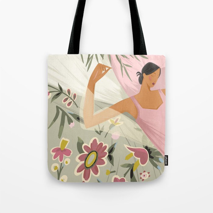 the girl is sleeping  Tote Bag Gallery Image 1