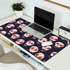 Skulls funny spooky pattern, halloween Desk Mat Gallery Image 2