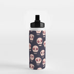 Skulls funny spooky pattern, halloween Water Bottle Gallery Image 2