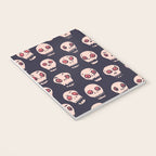 Skulls funny spooky pattern, halloween Notebook Gallery Image 3