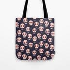 Skulls funny spooky pattern, halloween Tote Bag Gallery Image 1