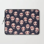 Skulls funny spooky pattern, halloween Laptop Sleeve Gallery Image 1