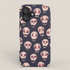Skulls funny spooky pattern, halloween iPhone Case Gallery Image 1