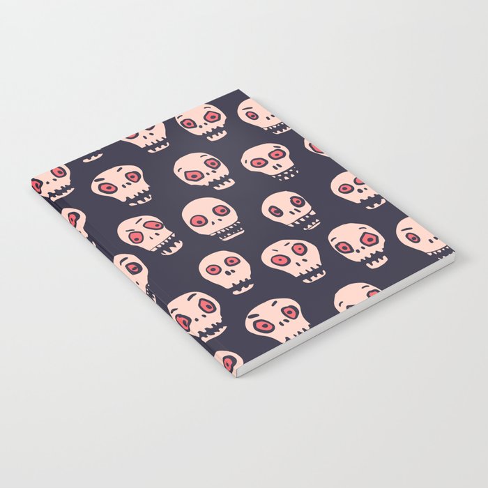 Skulls funny spooky pattern, halloween Notebook Gallery Image 2