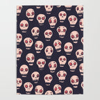Skulls funny spooky pattern, halloween Poster Gallery Image 4