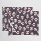 Skulls funny spooky pattern, halloween Placemat Gallery Image 1