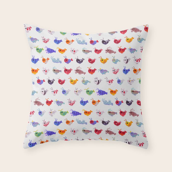 Freshwater shrimp - name Throw Pillow Gallery Image 6