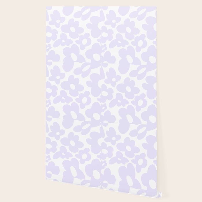 retro flowers / lilac Wallpaper Gallery Image 2