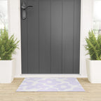 retro flowers / lilac Welcome Mat Gallery Image 3