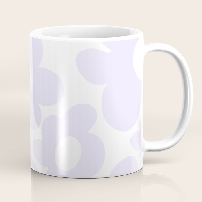 retro flowers / lilac Coffee Mug Gallery Image 1