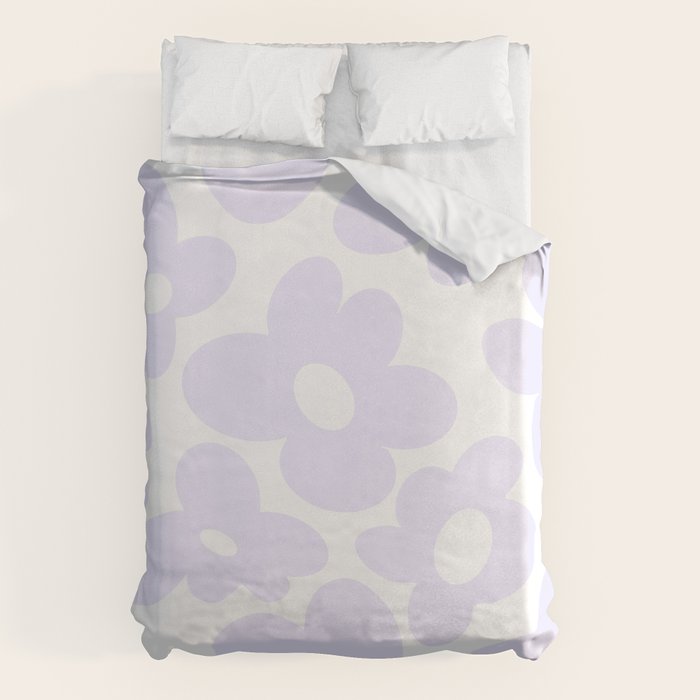retro flowers / lilac Duvet Cover Gallery Image 6