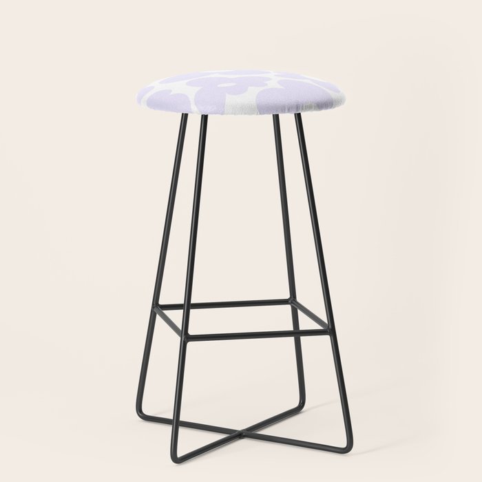 retro flowers / lilac Stool Gallery Image 1