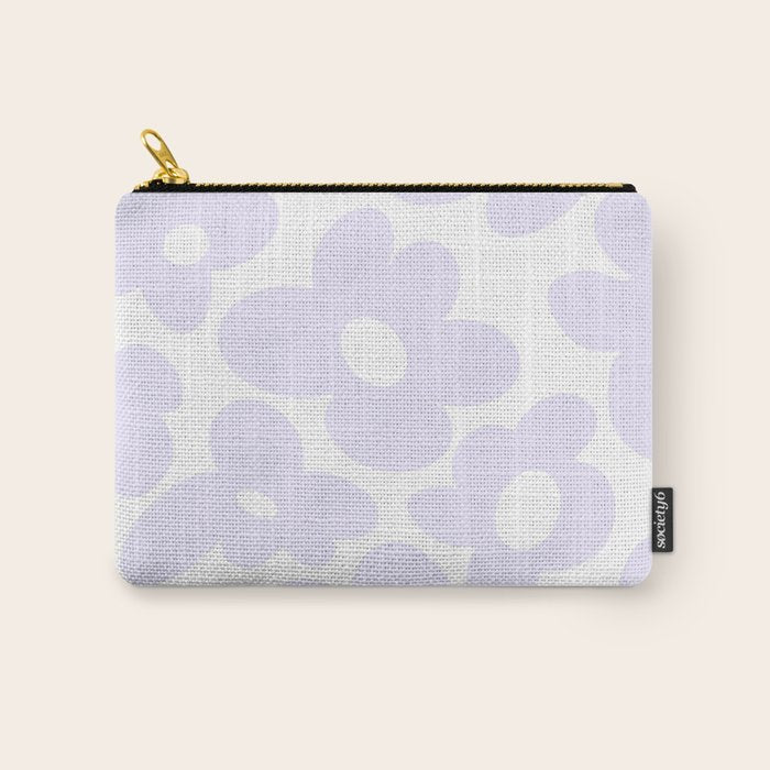 retro flowers / lilac Carry All Pouch Gallery Image 1